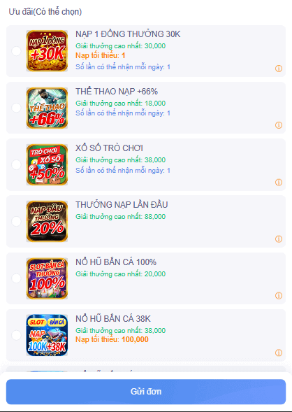 Quy chuẩn nạp tiền VZ99 đơn giản, dễ hiểu nhất 16 Ưu đãi nạp tiền VZ99 có thể chọn